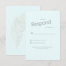 RSVP Boda Palma Tropical Hielo Azul