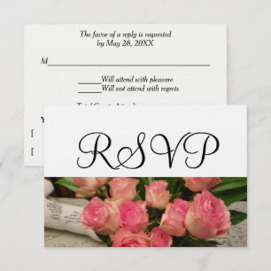 RSVP Boda Rosa Bouquet Blanco
