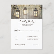 RSVP Boda Rústica en el país de los farolillos