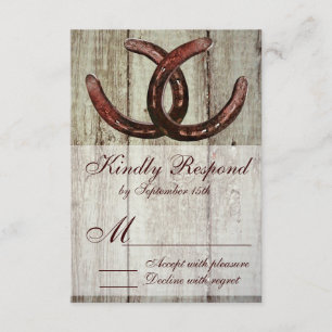 RSVP Boda Rústica estilo País Herradura