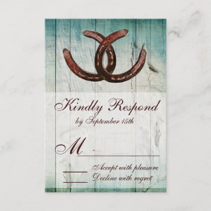 RSVP Boda Rústica estilo País Herradura