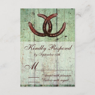 RSVP Boda Rústica estilo País Herradura