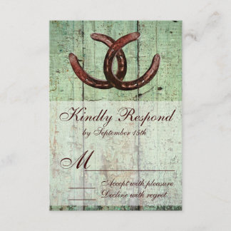RSVP Boda Rústica estilo País Herradura