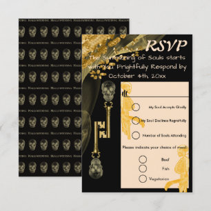 RSVP Boda Sagrada y Llaves de Calavera con Pepitas