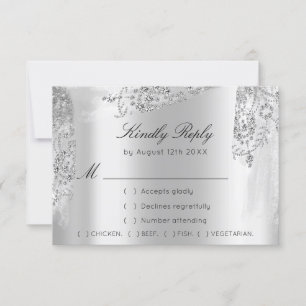 RSVP Boda Sweet 16 Cumpleaños Bridal Shower Gris P