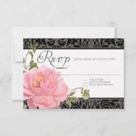 RSVP Bodas florales elegantes de la valla de peone