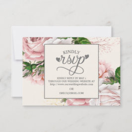 RSVP Bodas Flores Rosadas Vintage Crema