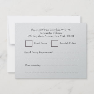RSVP Bodas Foodies Corazón Plata Respuesta