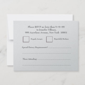 RSVP Bodas Foodies Corazón Plata Respuesta