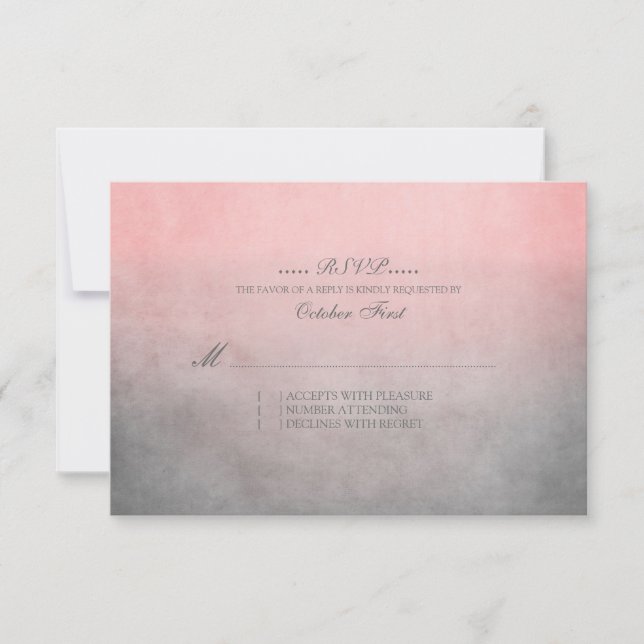RSVP Bohemia Rústica Rosa y Gris (Anverso)