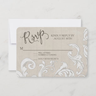 RSVP BOHO Farm Barn Lace Bohemira Boda de Madera