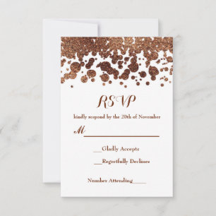 RSVP Brillo Glamour Puntos de Confeti Blanco y Bro