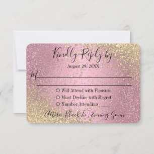 RSVP - Brillo Rosa y Dorado