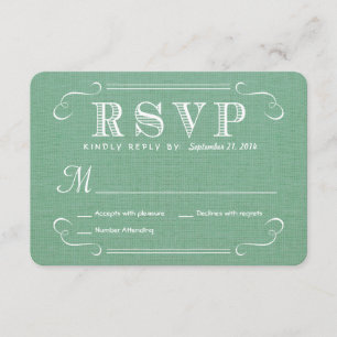 RSVP Burlap Mint Green Rustic Deluxe Responde