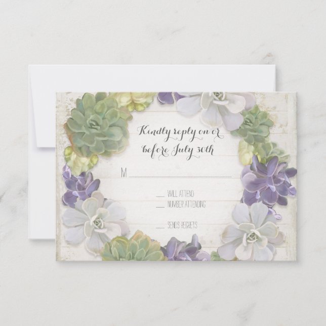 RSVP Cactus Wreath Leaf Succulent Wooden Western (Anverso)