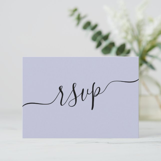 Rsvp Código QR Boda púrpura (Anverso de pie)