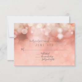 RSVP Colorful Pastel Bokeh Twinkling Luces rosadas