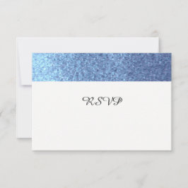 RSVP con brillo falso azul