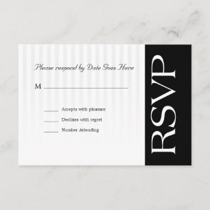 RSVP con clase adaptable con las rayas sutiles