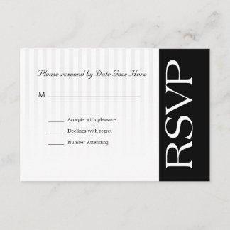 RSVP con clase de personalizable con tiras sutiles