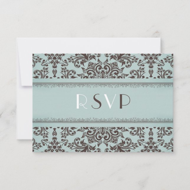 RSVP con tarjeta plana de Boda de opción de alimen (Anverso)