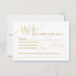 RSVP con Whimsy: Tarjeta de respuesta de Flores de
