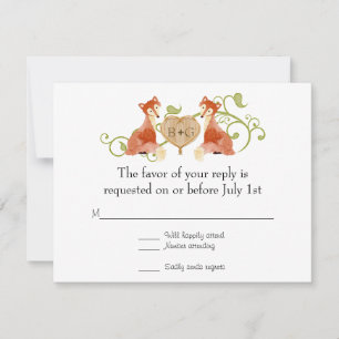 RSVP Criaturas de animales de Woodland Bodas de Fo