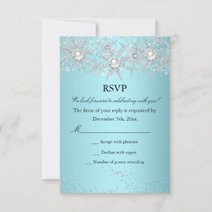 RSVP Cristal Turquesa Perla Copo de Nieve Invierno