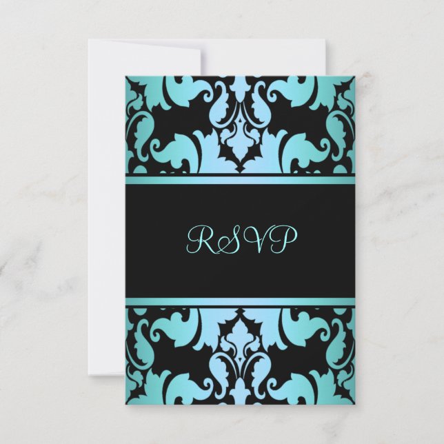 RSVP Damask Real Azul (Anverso)