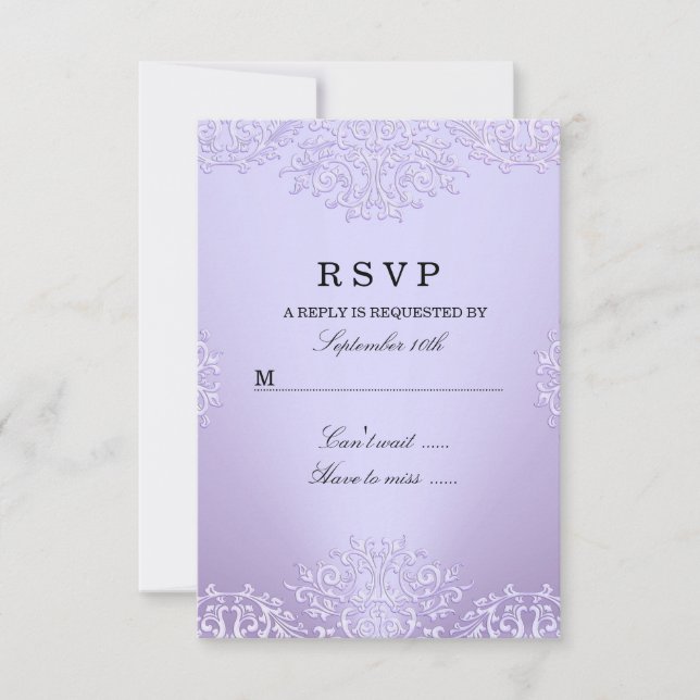 RSVP Damask Vintage Púrpura (Anverso)