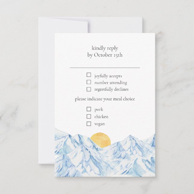 RSVP de acuarela rusa de montaña (Anverso)