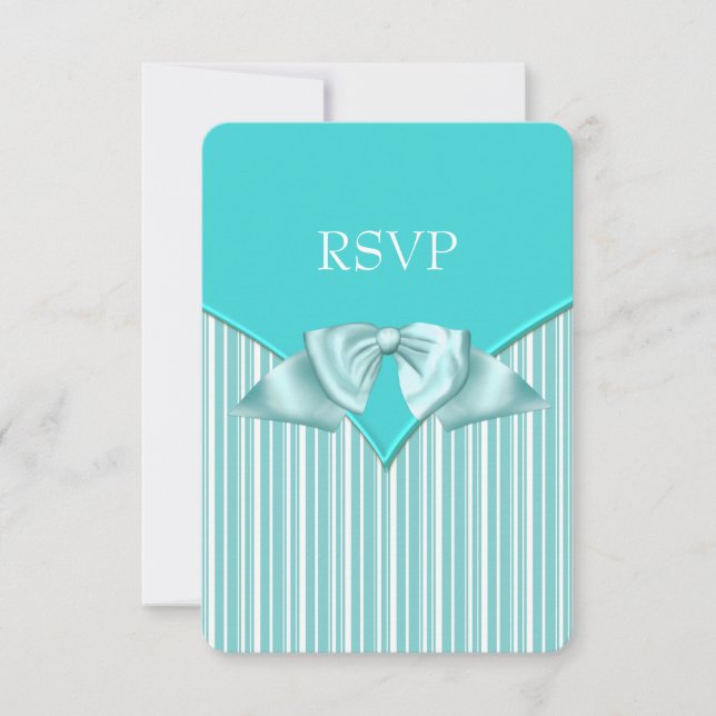 RSVP de Bat Mitzvah Azul Teal (Anverso)