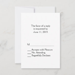 RSVP de blanco sencillo