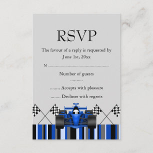 RSVP de Blue Race Car