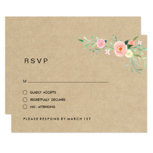 RSVP de Boda Boho Floral Rústica