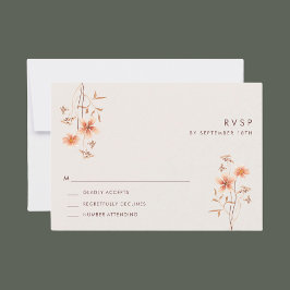RSVP de Boda Boho Silvestre Rústica al Aire Libre
