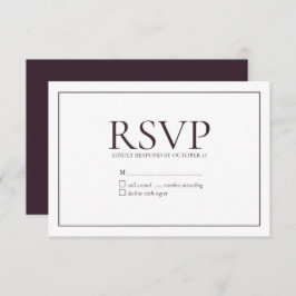 RSVP de boda clásica de Plum formal