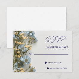 RSVP de boda clásico elegante floral