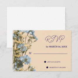 RSVP de boda clásico elegante floral