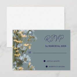 RSVP de boda clásico elegante floral