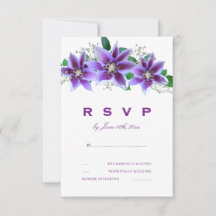 RSVP de boda con Clematis Chic Clásico