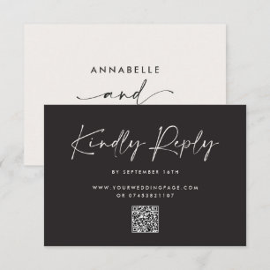 RSVP de Boda con Script Minimal Moderno y Stripe