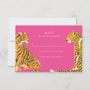 RSVP de boda de animales de la jungla de Safari