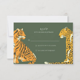 RSVP de boda de animales de la jungla de Safari
