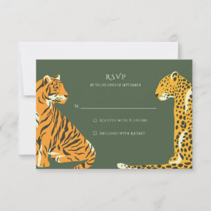 RSVP de boda de animales de la jungla de Safari