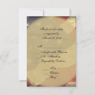 RSVP de boda de Bandera Americana