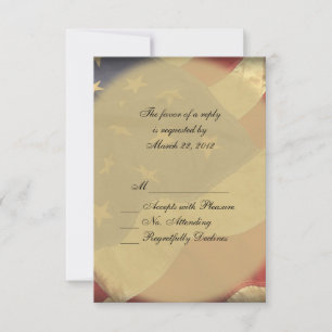 RSVP de boda de Bandera Americana