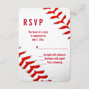 RSVP de boda de béisbol