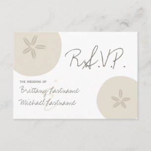 RSVP de boda de boda de matrimonio con arena