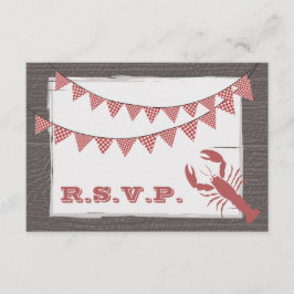 RSVP de boda de bogavante rústico